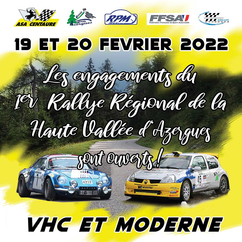 Inscriptions ouvertes pour le 1er rallye de Haute Vallée d'Azergues