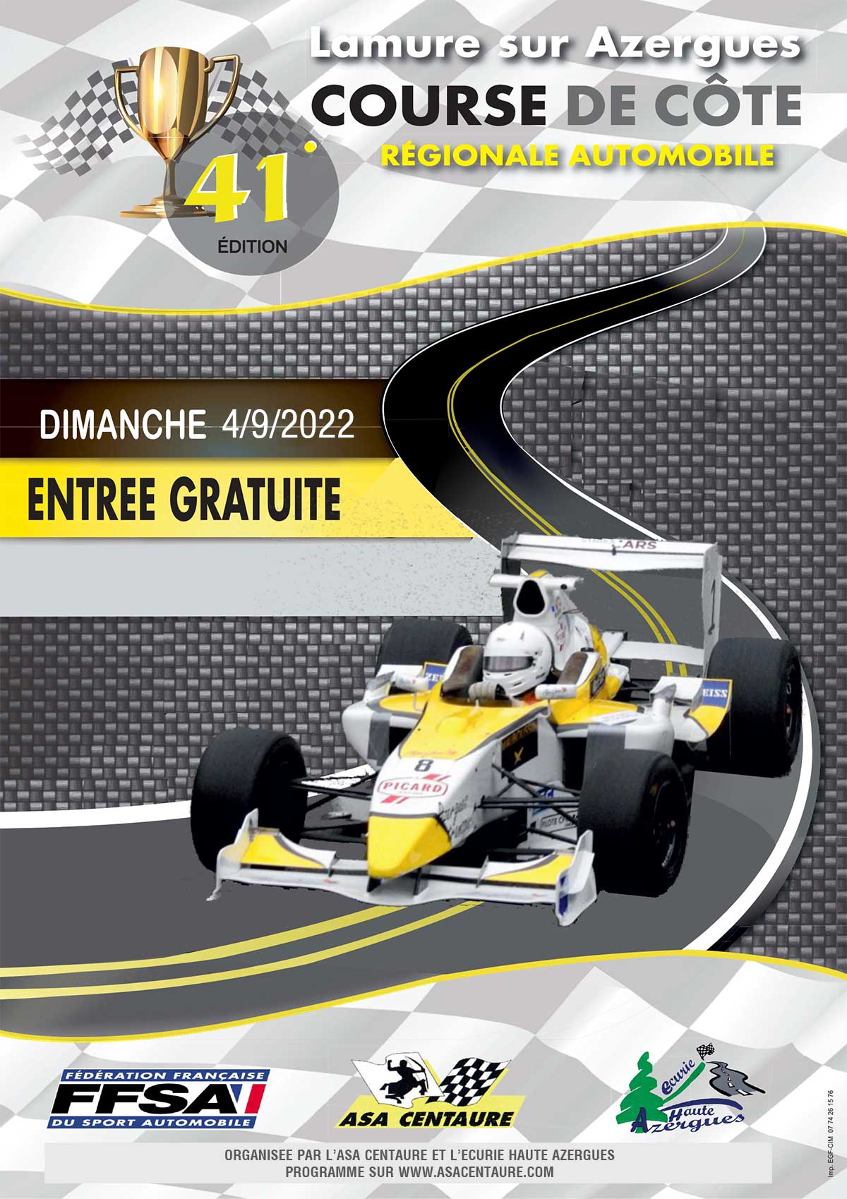 Affiche Course de Côte de Lamure-sur-Azergues 2022