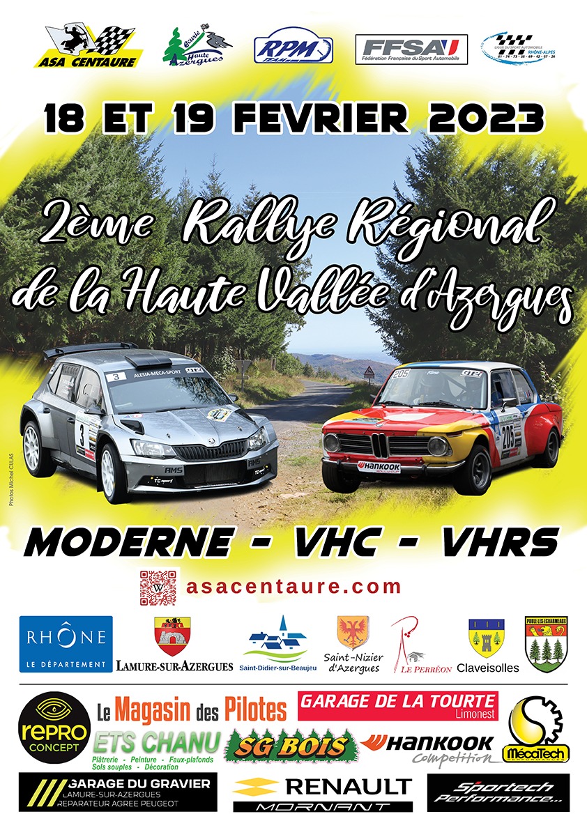 Affiche du 2e Rallye de la Haute Vallée d'Azergues