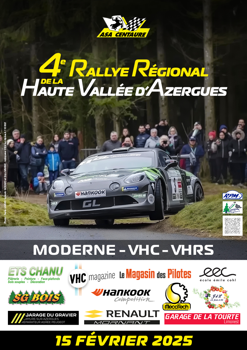 Affiche provisoire du 4e rallye HVA