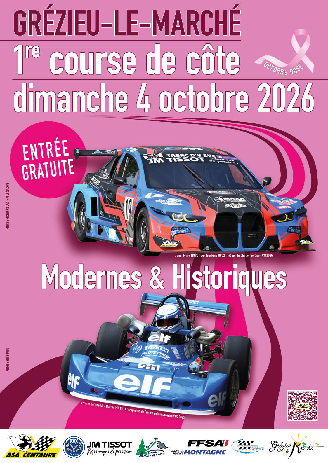 Affiche officielle de la 1re course de côte de Grézieu-le-Marché 2026